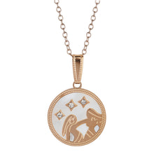 Load image into Gallery viewer, Gemini Rose Gold Coin Necklace
