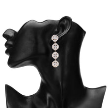 Load image into Gallery viewer, Cascade Orb American Diamond Long Drop Earrings
