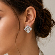 Load image into Gallery viewer, Mosaic Ice American Diamond Square Studs