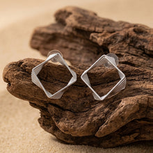 Load image into Gallery viewer, Gold Square Layered Hoop Earrings