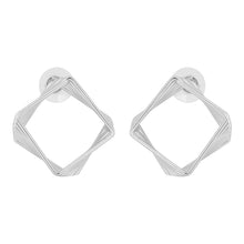 Load image into Gallery viewer, Gold Square Layered Hoop Earrings