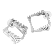 Load image into Gallery viewer, Gold Square Layered Hoop Earrings