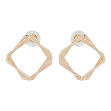 Load image into Gallery viewer, Gold Square Layered Hoop Earrings