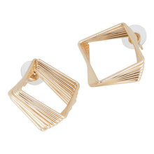 Load image into Gallery viewer, Gold Square Layered Hoop Earrings