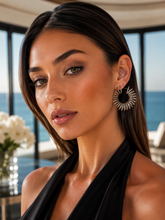 Load image into Gallery viewer, Silver Spiral Wire Hoop Earrings