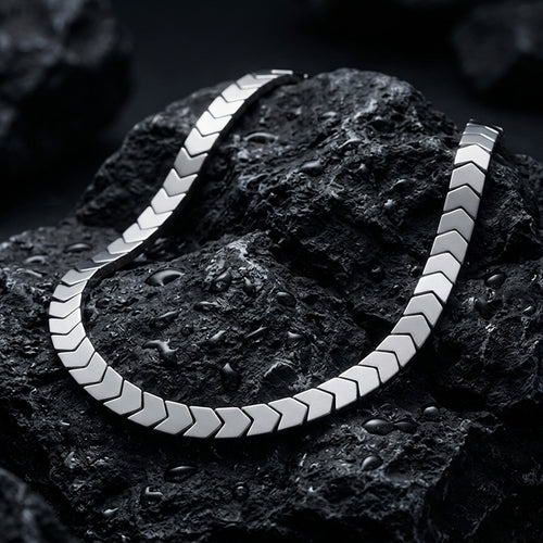 Silver Arrowhead Link Chain Necklace