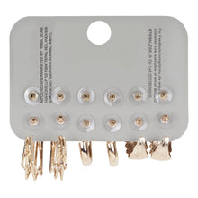 Load image into Gallery viewer, Gold Multi-Pack Earring Set – 6 Set with Hoops and Studs