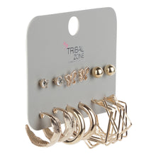 Load image into Gallery viewer, Gold Multi-Pack Earring Set – 6 Set with Hoops and Studs