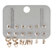 Load image into Gallery viewer, 6-Pair Gold Earring Set with Studs and Hoops