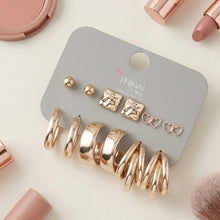 Load image into Gallery viewer, Minimalist Gold Ball Studs &amp; Delicate Huggies