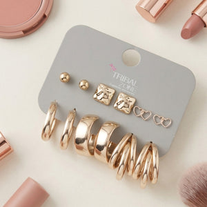 Minimalist Gold Ball Studs & Delicate Huggies