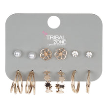 Load image into Gallery viewer, Gold Multi-Pack Earring Set – 6 Set with Hoops and Studs