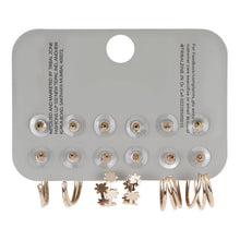 Load image into Gallery viewer, Gold Multi-Pack Earring Set – 6 Set with Hoops and Studs