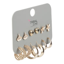 Load image into Gallery viewer, Gold Earring Set | 6-Pair Hoop and Stud Earring Multipack