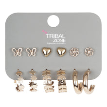 Load image into Gallery viewer, Gold Multi-Pack Earring Set – 6 Set with Hoops and Studs