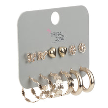 Load image into Gallery viewer, Gold Multi-Pack Earring Set – 6 Set with Hoops and Studs