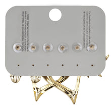 Load image into Gallery viewer, 3-Pair Gold Tropical Charm &amp; Heart Stud Set