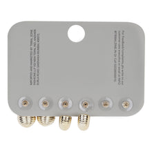 Load image into Gallery viewer, 3-Pair Gold Textured Hoop &amp; Crystal Stud Set