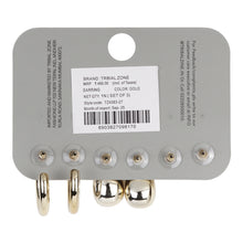 Load image into Gallery viewer, Chic Gold Stud and Hoop Earring Set | 3-Pair Multipack