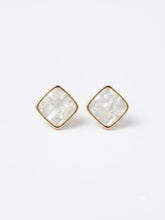 Load image into Gallery viewer, Lustre Nacre Mother of Pearl Square Stud Earrings