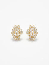 Load image into Gallery viewer, Heritage Blossom American Diamond Cluster Earrings