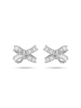 Load image into Gallery viewer, Radiant Ribbon American Diamond Bow Stud Earrings