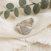 Load image into Gallery viewer, Luxury Silver Multi-Row Pavé Wave Chunky Huggie Hoop Earring
