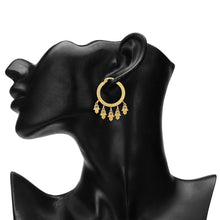 Load image into Gallery viewer, Hamsa Charm Hoop Earrings