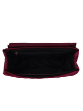 Load image into Gallery viewer, Pearl Detail Quilted Sling-Maroon