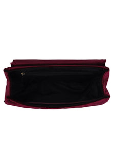 Pearl Detail Quilted Sling-Maroon