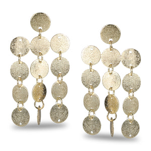 GOLD DISCS METALLIC EARRING