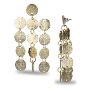 GOLD DISCS METALLIC EARRING