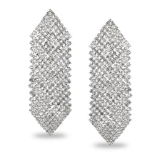 Load image into Gallery viewer, SPARKLING STUDDED LONG GEOMETRIC EARRINGS