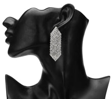 Load image into Gallery viewer, SPARKLING STUDDED LONG GEOMETRIC EARRINGS