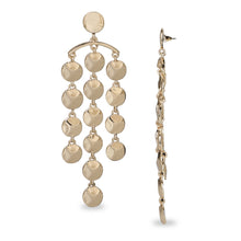Load image into Gallery viewer, DISTINCTIVE CHANDELIER SHAPED GOLD EARRINGS