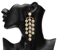 Load image into Gallery viewer, DISTINCTIVE CHANDELIER SHAPED GOLD EARRINGS