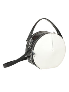 FANCY CIRCULAR WHITE SLING BAG