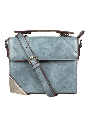 SKY BLUE BOX SLING BAG