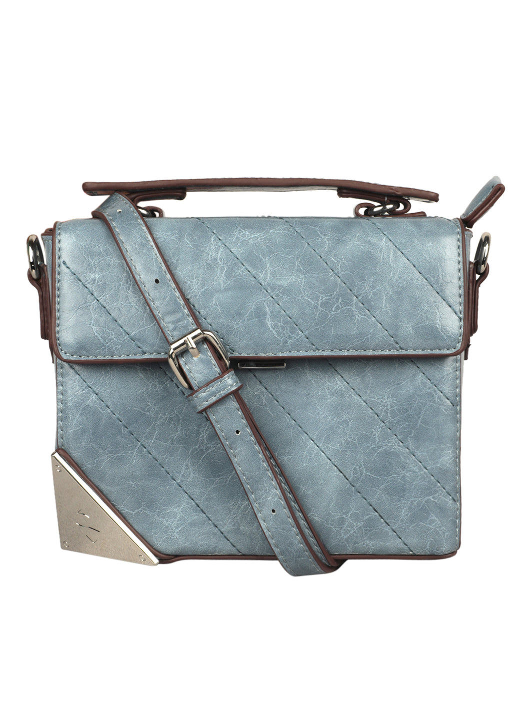 SKY BLUE BOX SLING BAG