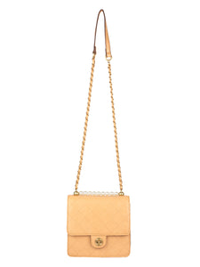 APRICOT SLING BACK WITH GOLD CHAIN