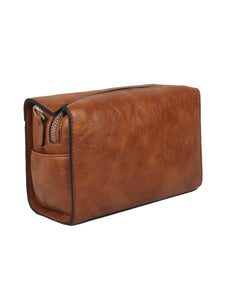 BROWN TAN SLING BAG