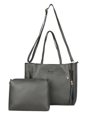 GREY WOMENS HAND HELD BAG