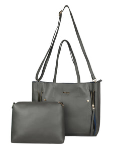 GREY WOMENS HAND HELD BAG