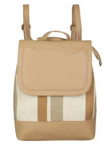 APRICOT STRIPED WOMENS BACKPACK