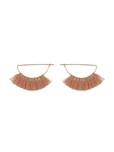 Load image into Gallery viewer, Peach Thread Tassel Earrings