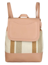 Load image into Gallery viewer, PINK STRIPED WOMENS BACKPACK