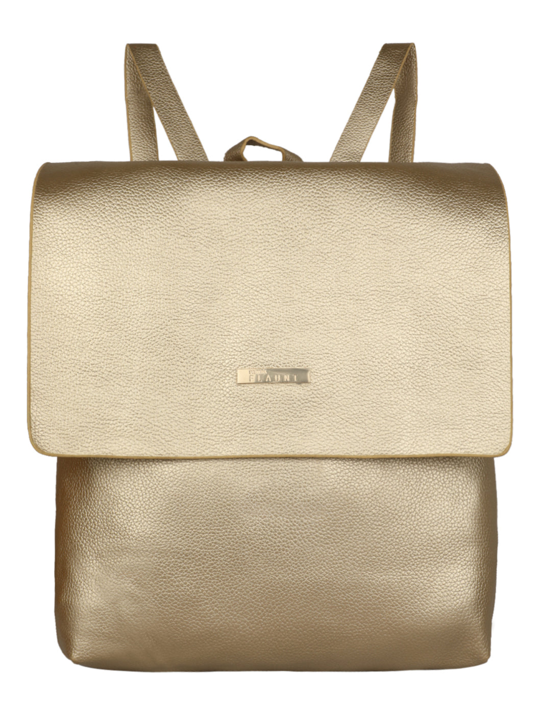 GOLD WOMENS BACKPACK WITH FLAP