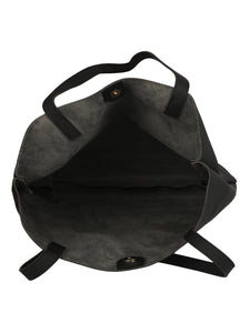 BLACK TOTE BAG WITH A POUCH