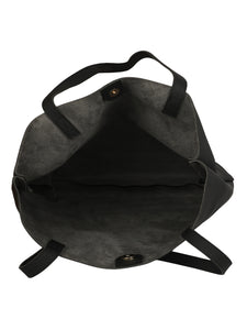 2 IN 1 BLACK WOMENS TOTE BAG