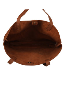 2 IN 1BROWN WOMENS TOTE BAG